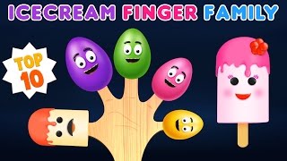 Ice Cream Finger Family Song Collection  Top 10 Finger Family Songs [upl. by Nancy42]