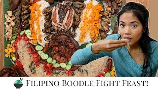 How To Prepare A Boodle Fight At Home amp How To Eat With Your Hands  Kamayan Feast  Filipino Food [upl. by Cindee]