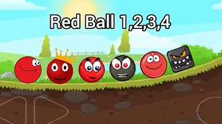 Red Ball 1234  Full Gameplay  All Levels  All Bosses  AndroidiOS [upl. by Buzz]