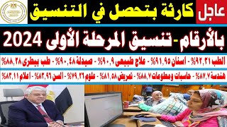 تنسيق الكليات 2024✍️مؤشرات تنسيق المرحلة الأولى✍️طب✍️صيدلة✍️هندسة✍️شعبة علمي علوم ✍️ورياضة✍️وادبي [upl. by Phoebe]