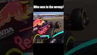 Max Verstappen and Lewis Hamiltons CRASH at SILVERSTONE [upl. by Aicertal]