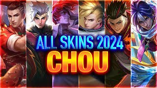 CHOU ALL SKINS 2024  Mobile Legends [upl. by Petracca]