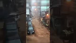 Deadly flooding mudslides after storm in Brazil [upl. by Enirehtacyram]