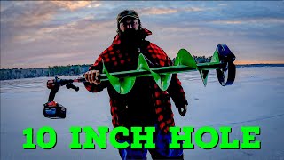 The Best Ice Auger Drill Combo 10 Inch Hole [upl. by Teri]