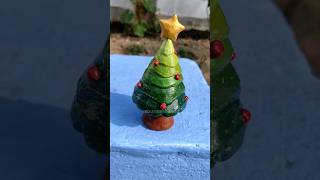 আজ বানালাম ছোট্ট একটা christmas tree 🎄 art clay christmas tree shorts minivlog [upl. by Serene]