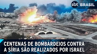 Israel realiza ataques intensivos na Síria após queda de Bashar alAssad  SBT Brasil 111224 [upl. by Losyram860]