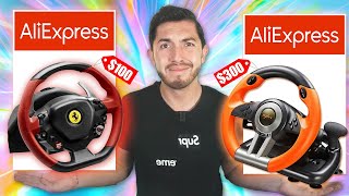 COMPRANDO VOLANTES DE CARRERAS PARA PC GAMER XBOX PS5 EN AliExpress ESTAFA [upl. by Yecram]