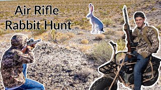 AIR RIFLE Rabbit HUNTING on New Mini Bikes [upl. by Ronnholm]