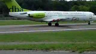 Berlin Tempelhof dba Fokker 100 takeoff [upl. by Broeker367]