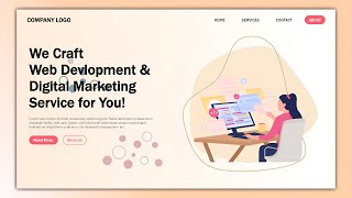 How To Make Website Using HTML And CSS  Website Design With HTML And CSS  Website Landing Page [upl. by Sessylu694]