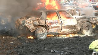 ILLINOIS VS IOWA DEMOLITION DERBY 2021 BIKE BARN [upl. by Moishe]