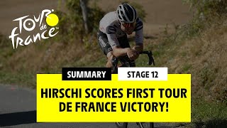 TDF2020  Stage 12  Hirschi scores first Tour de France victory [upl. by Clercq]