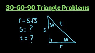 Basic Trigonometry  How to solve 306090 Triangle Problems [upl. by Schulman]