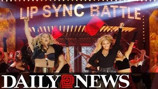 Beyoncé Channing Tatum Run the World in Epic ‘Lip Sync Battle’ Performance [upl. by Ahsauqal]