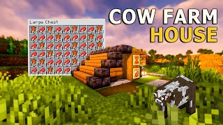 Minecraft BEST Cow Farm House  Bedrock Java [upl. by Marlette924]