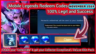 LATEST🎁PROMO⚡NOVEMBER 2024☑️MOBILE LEGENDSBANG BANG PROMO CODES OF 2024MOBILE BANG BANG GIFT CODES [upl. by Adham]