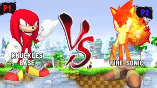 Knuckles amp Rouge VS Fire Sonic I Sonic Battle JUS MUGEN v3 [upl. by Megen244]