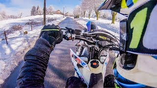 JE SORS MA MOTO SUR LA NEIGE  KTM 500 EXCF [upl. by Debora973]