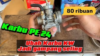 Trik Lengkap Seting Karbu PE 24 [upl. by Amehr]