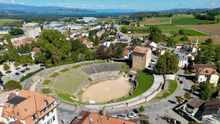 The Roman Amphitheatre of Avenches A look into the history of the Helvetians  DJI Mini 3 Pro [upl. by Strader]