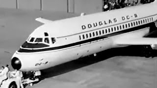 Douglas DC9 Prototype  quotRollout amp First Flightquot  1965 [upl. by Hamas]