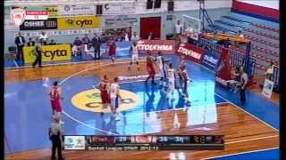 HIGHLIGHTS PANIONIOS  OLYMPIACOS BC 3042013 [upl. by Gierc]