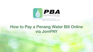 PBAPP  How to Pay A Penang Water Bill Online via JomPAY [upl. by Ethelinda882]