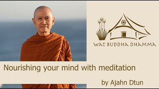 Nourishing your mind with meditation by Ajahn Dtun [upl. by Ecille]