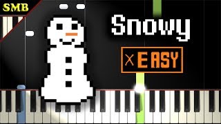 UNDERTALE  SNOWY  Easy Piano Tutorial [upl. by Tonie]