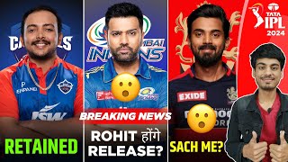 IPL BREAKING  KL to join RCB 😯  5 BIG NAMES RELEASED  ROHIT SHARMA FUTURE  IPL RELEASE LIVE [upl. by Airalav]