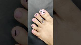 Easy toe nailart at home nailart easytoenailart toenailart toenails shorts youtubeshorts [upl. by Tomlinson]