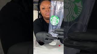 Quick DIY Starbucks Glitter Tumbler  Beginner Friendly Tumbler Tutorial short [upl. by Aneerhs]