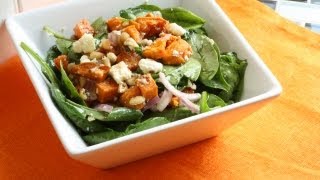 Sweet Potato Feta Spinach Salad [upl. by Rodgers]