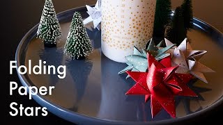 How to Fold Paper Christmas Stars Julestjerner  Danish Traditions  ASMR  In Carinas Kitchen [upl. by Parsons]