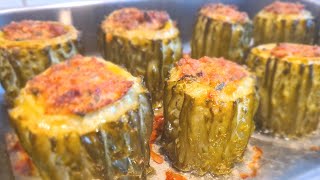 🇸🇷 Surinaamse gevulde Soproppo met pittige kipgehaktBittergourd with stuffed chicken mince recipe [upl. by Rimisac]