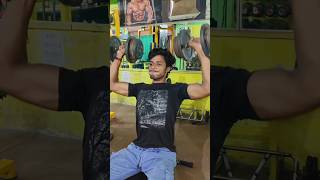 Overhead shoulder press 60kg 😈😱motivation deshi fitness shorts [upl. by Annawyt]