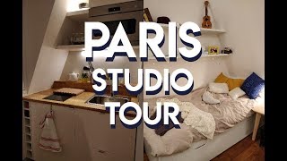 PARIS STUDIO APARTMENT TOUR CHAMBRE DE BONNE9m2 [upl. by Shannan]