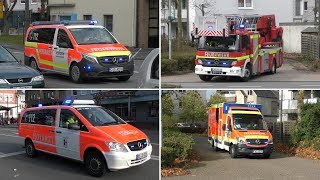 inkl neues NEF Einsatzfahrten Feuerwehr Rettungsdienst und Polizei in CastropRauxel [upl. by Soalokcin393]