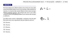 Questão 3  Provão PaulistaSaresp 2023 – 2° Ano  1° Aplicação  Versão 1 [upl. by Ailido551]