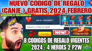 NUEVO CODIGO DE REGALO GRATIS  CANJEA RAPIDO 8 CODIGOS VIGENTES DE FEBRERO 2024  LORDS MOBILE [upl. by Newman]