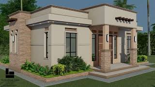 3 Bedrooms Bungalow House 10M x 12M  Floor Plan  Modern House Simple Plan Flat Roof [upl. by Ierna404]