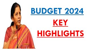 Budget 2024  Key Highlights  CA Jitendra Kumar [upl. by Sitruc]