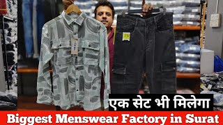 JEANS SHIRT WHOLESALE MARKET IN SURAT  JEANS SHIRT MANUFACTURER [upl. by Gemoets710]