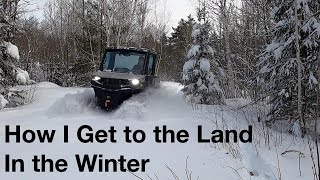 Winter Visit  Polaris Ranger 570 with Tracks  Checking On Canvas Tent After Heavy Snowfalls [upl. by Tessler714]