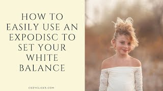 How To Use An Expodisc to Set White Balance VIDEO [upl. by Marutani622]