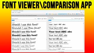 View and Compare Fonts for Free with Font View OK [upl. by Retsek]