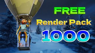 FREE Fortnite Render Pack 1000 [upl. by Erdnaek789]