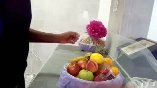 How to make an easy fruit basket gift hamper [upl. by Alohcin]