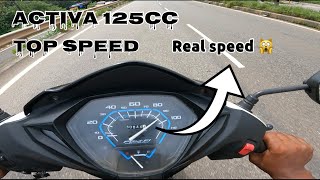 Real Top speed Activa 125cc Top speed Test  vlog MrALiAkhtar [upl. by Enaelem]