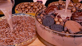 ASMR MALTESERS CHOCOLATE MILK MAGNUM ICE CREAM OREO NUTELLA DESSERT MUKBANG Fatimas Cooking [upl. by Buchbinder]